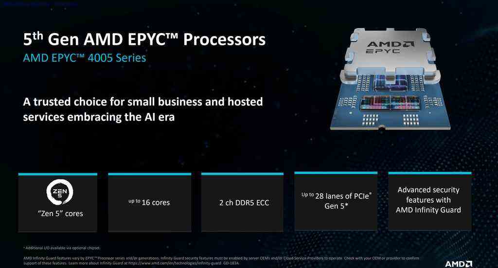 《AMD发布EPYC 4005系列处理器：中小企业数字化提速再添新引擎》