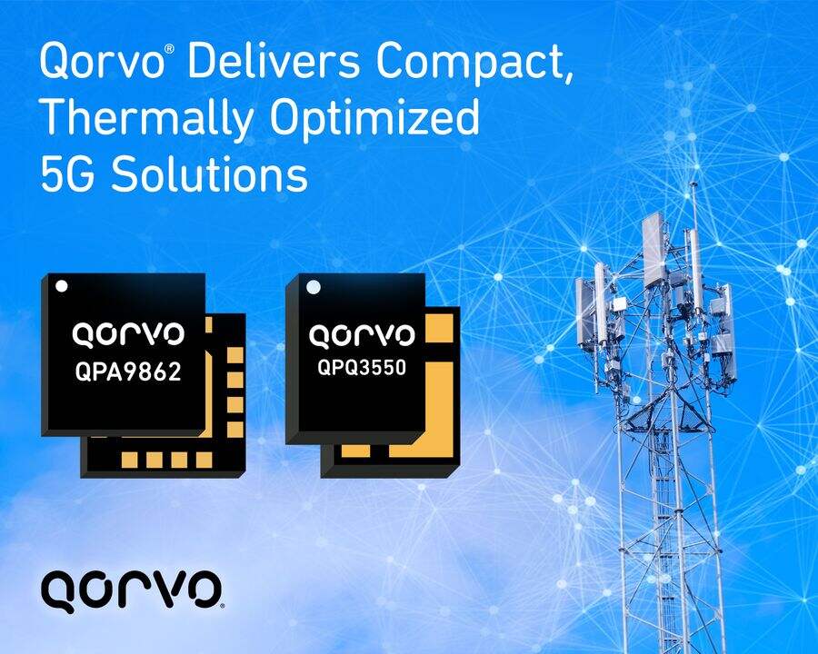Qorvo推出全新QPQ3550和QPA9862,以优化射频尺寸与散热性能简化5G基础设施部署插图1 《Qorvo推出全新QPQ3550和QPA9862,以优化射频尺寸与散热性能简化5G基础设施部署》