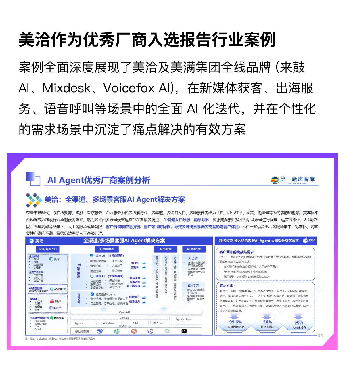 《2025中国企业级AI Agent报告出炉，美洽入选案例》